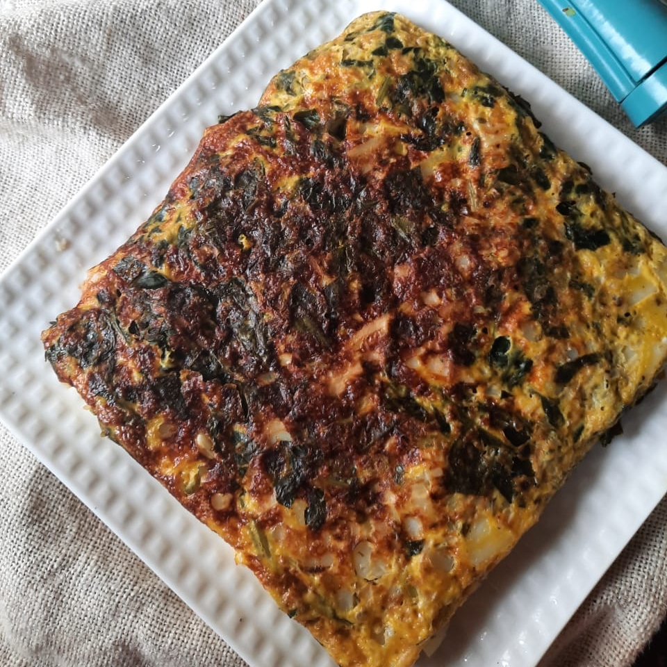 Tortilla De Papa y Espinaca